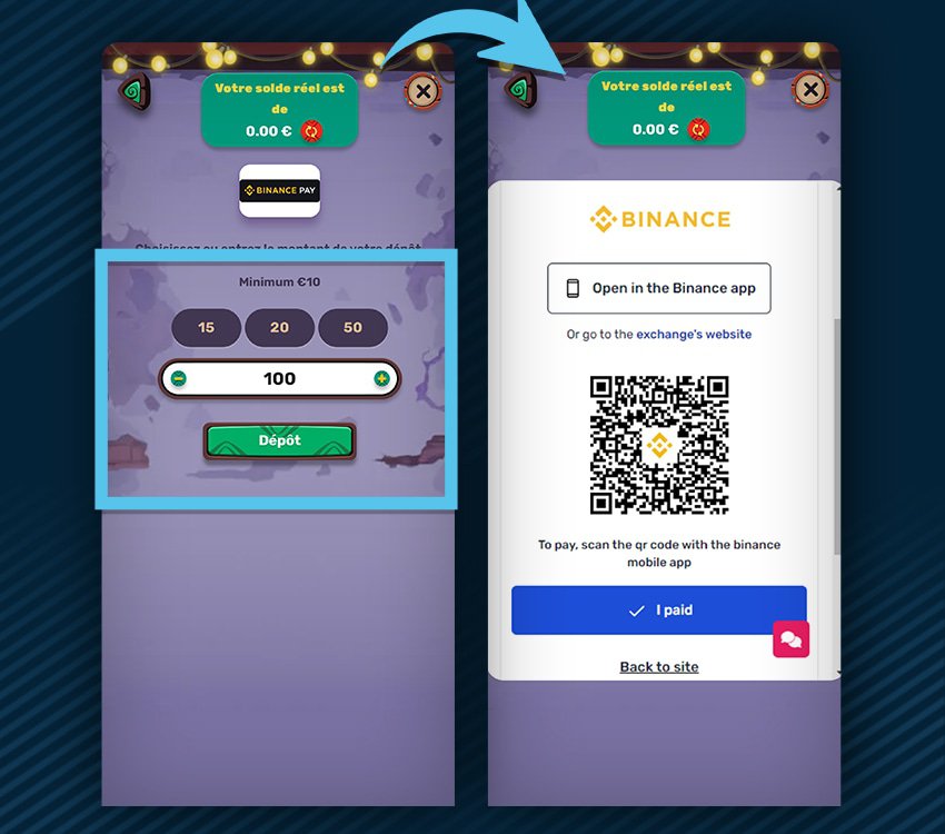 5 gringos casino comment deposer binance etape 1