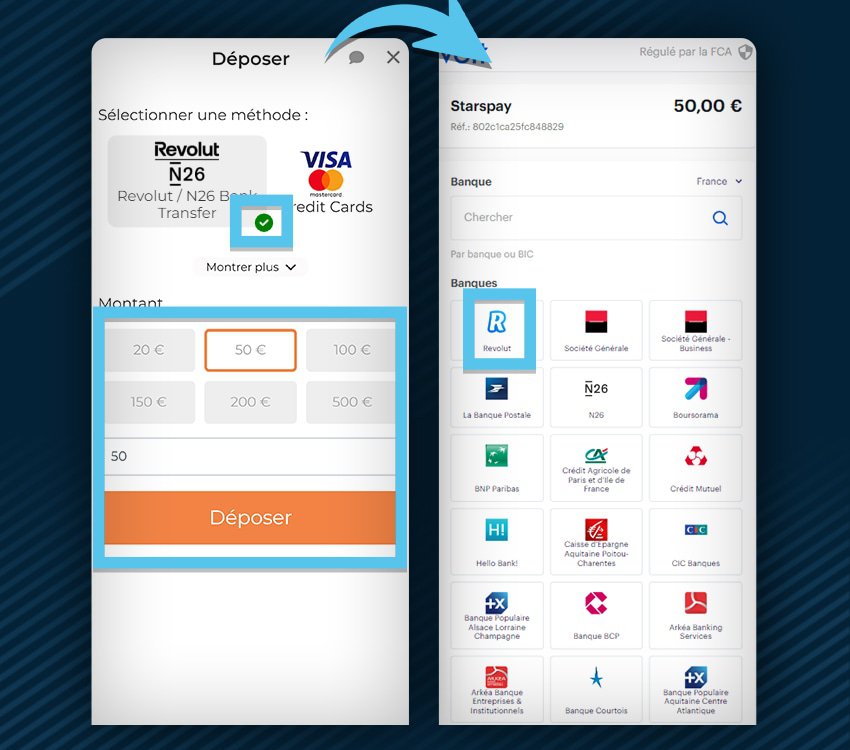 alexander casino comment deposer virement bancaire revolut etape 1