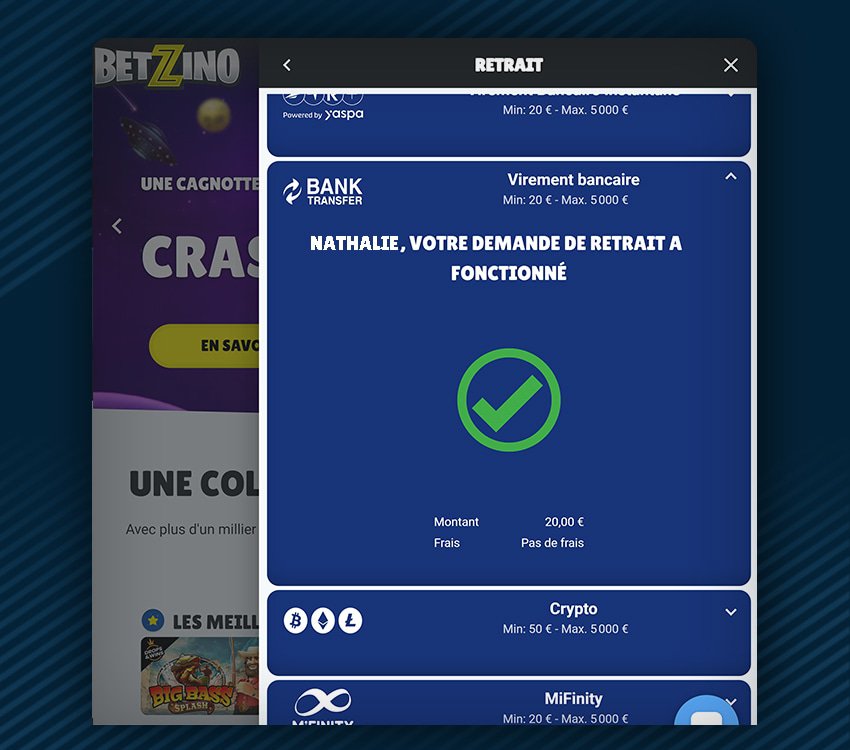 betzino casino comment retirer etape 10