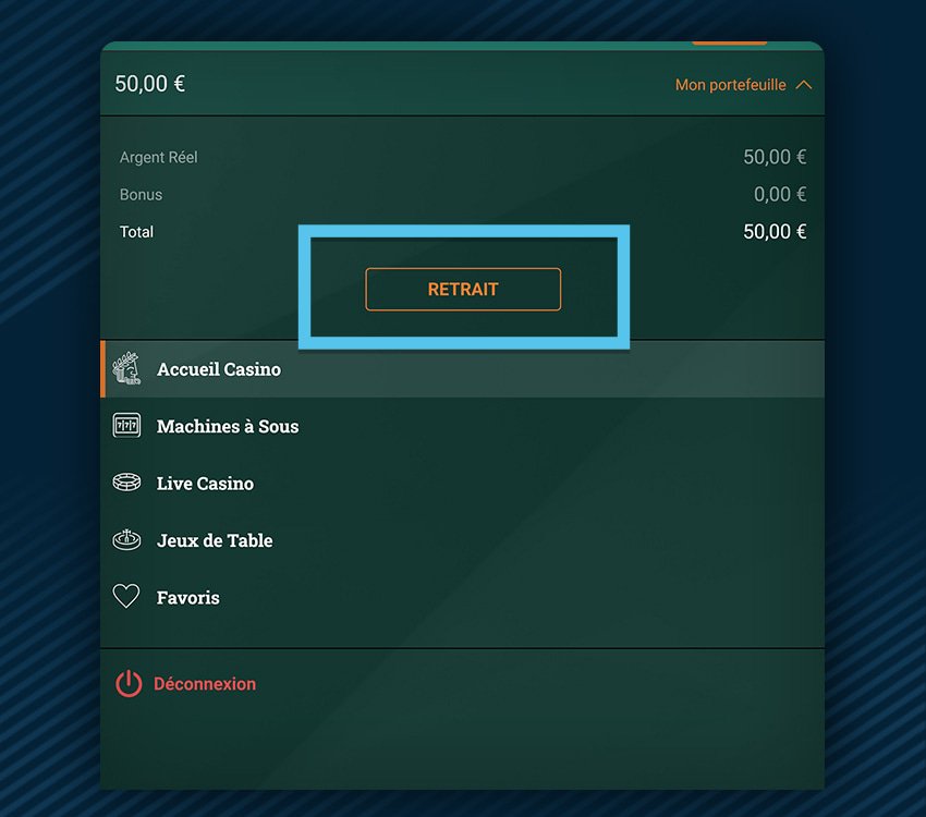 cresus casino comment retirer etape 3