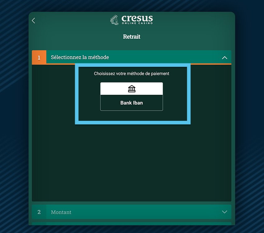 cresus casino comment retirer etape 4