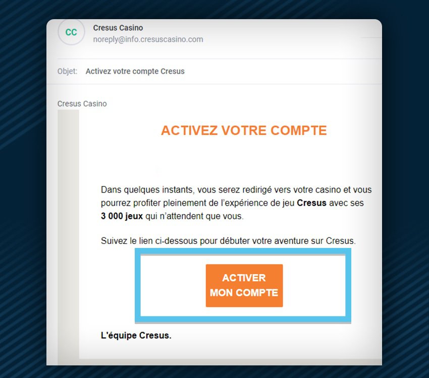 cresus casino comment s'inscrire etape 4
