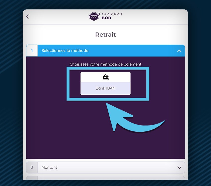 jackpot bob casino comment retirer etape 2