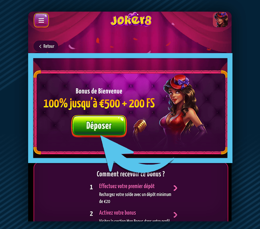 joker8 casino comment reclamer bonus etape 3