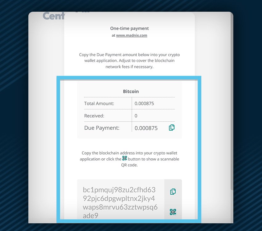 madnix casino comment deposer cryptomonnaies etape 4