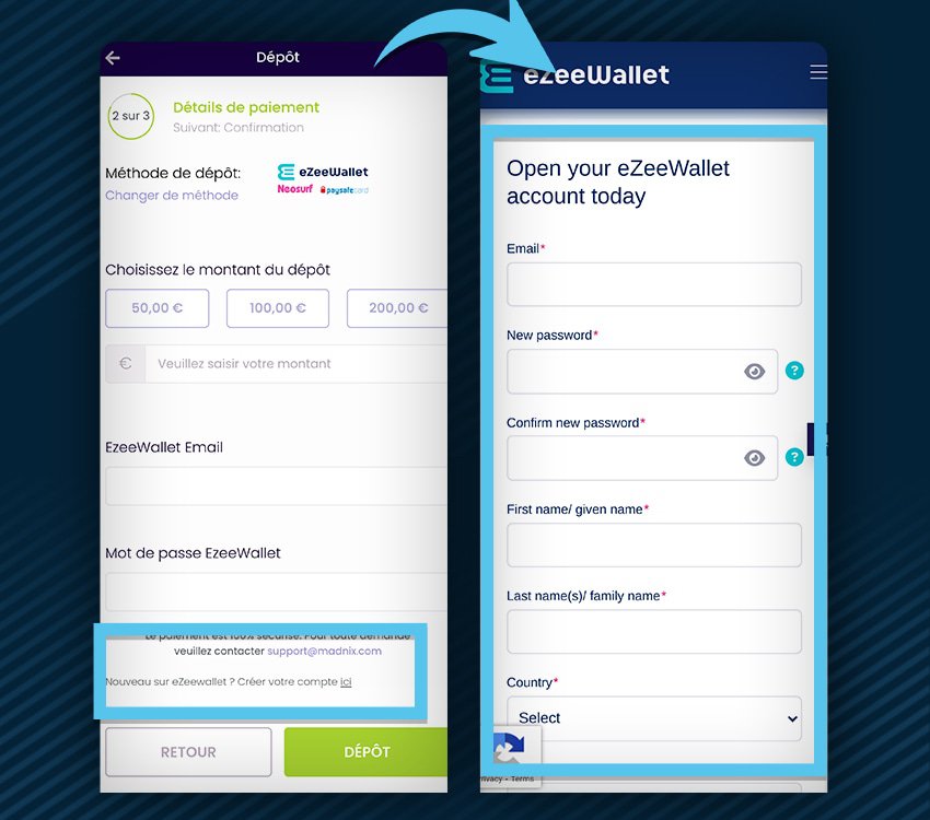 madnix casino comment deposer ezeewallet etape 3