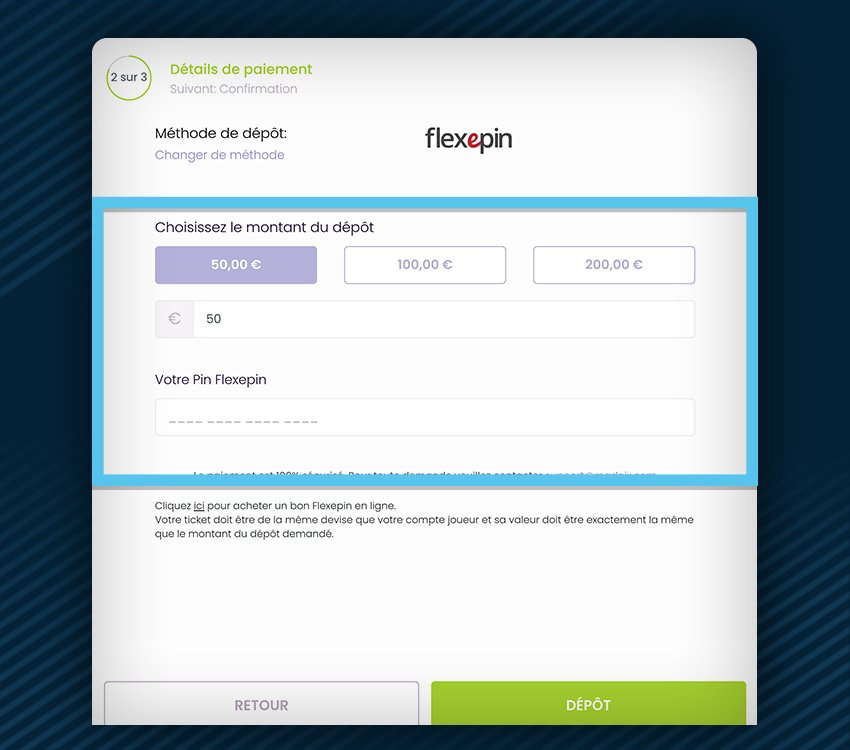 madnix casino comment deposer flexepin etape 2