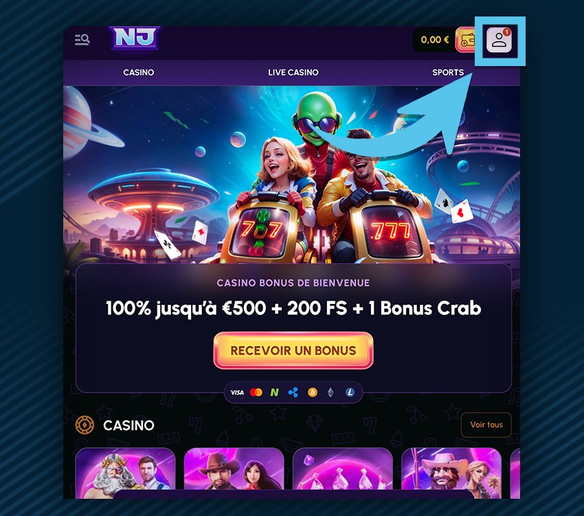 nova jackpot casino comment deposer etape 1