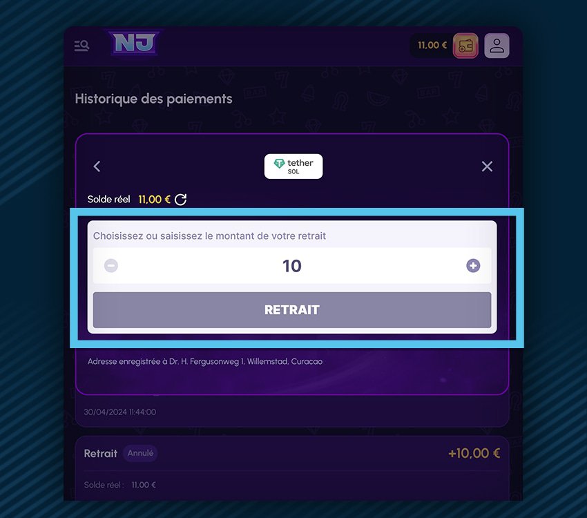 nova jackpot casino comment retirer cryptomonnaies etape 1