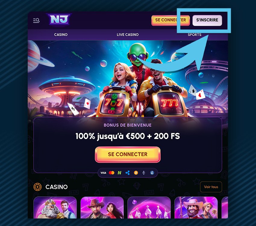 nova jackpot casino comment s'inscrire etape 1