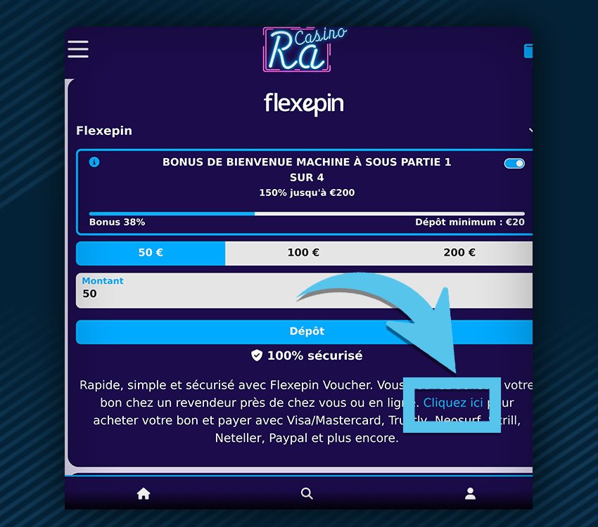 ra casino comment deposer flexepin etape 1