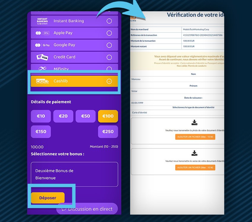 simsinos casino comment deposer cashlib etape 3