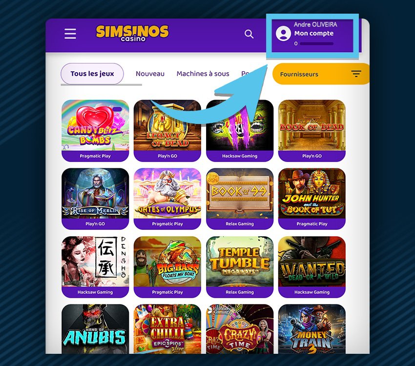 simsinos casino comment retirer etape 1