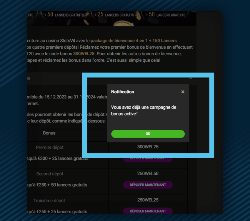 slotsvil casino comment reclamer bonus etape 4