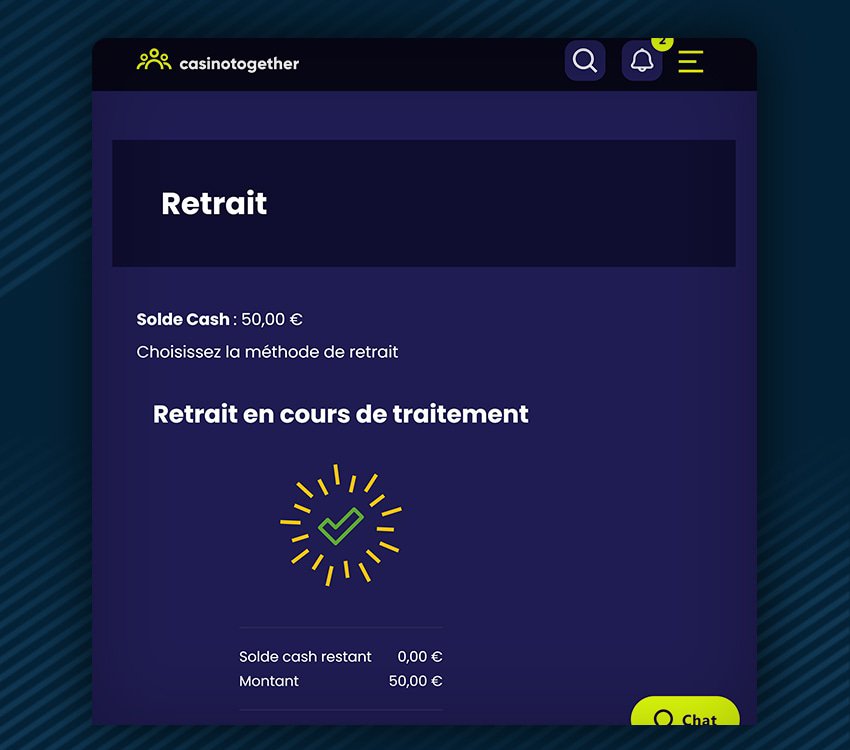 together casino comment retirer virement etape 3