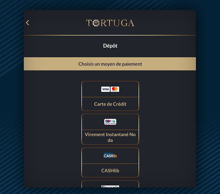 tortuga casino comment reclamer bonus etape 4