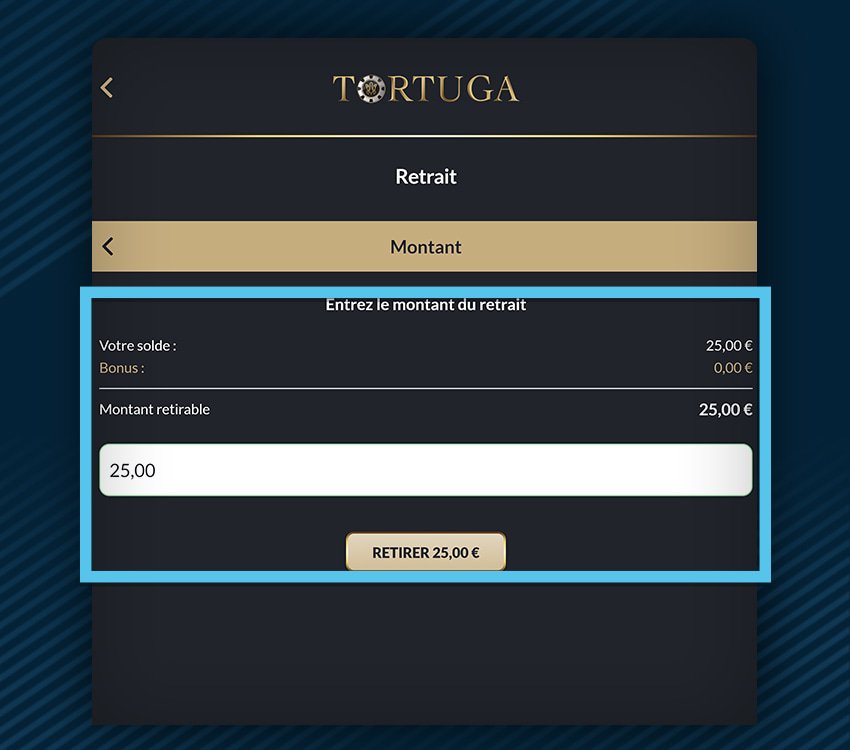 tortuga casino comment retirer etape 4