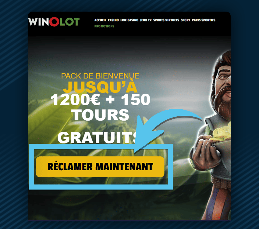 winolot casino comment reclamer bonus etape 1