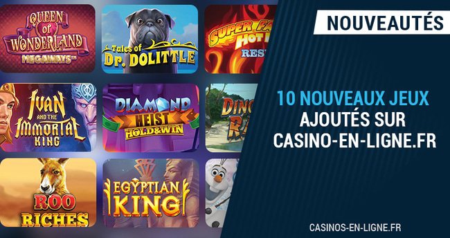 10 nouveaux jeux de casino disponibles sur playfrancais.com