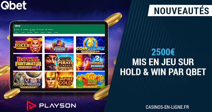 2 500 euros mis en jeu par qbet casino sur hold & win showdown