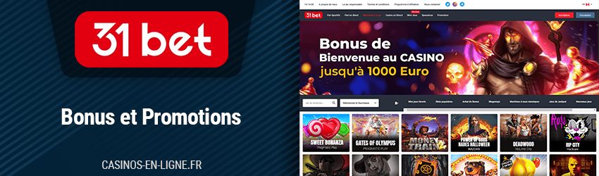 bonus de 31bet casino