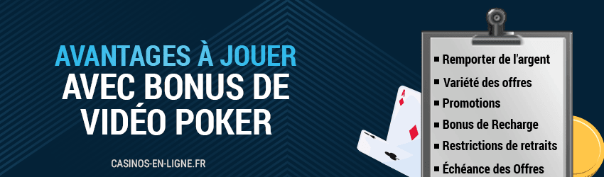 avantages a jouer avec bonus de video poker