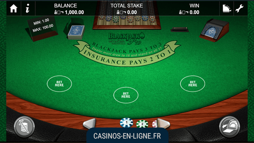 blackjack pro montecarlo seule main screenshot 1