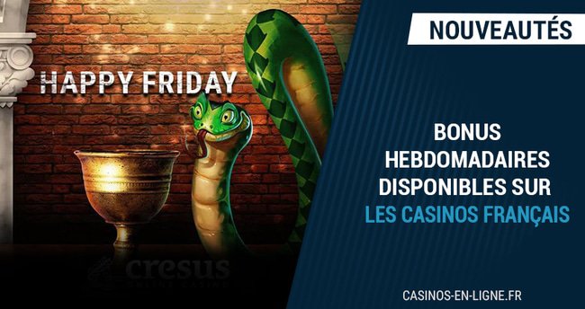 bonus hebdomadaires des casinos francais