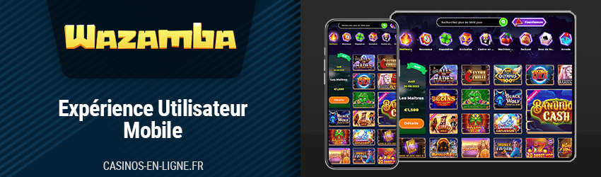 version mobile de wazamba casino