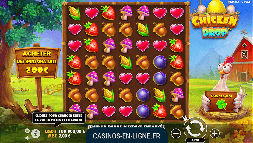 jeu chicken drop screenshot