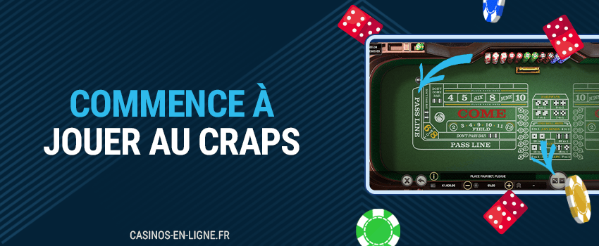 commence à jouer au craps