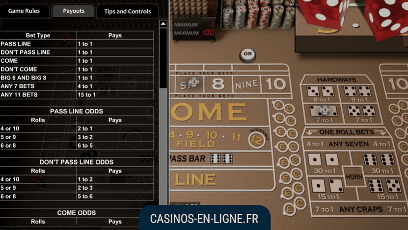 craps screenshot 2