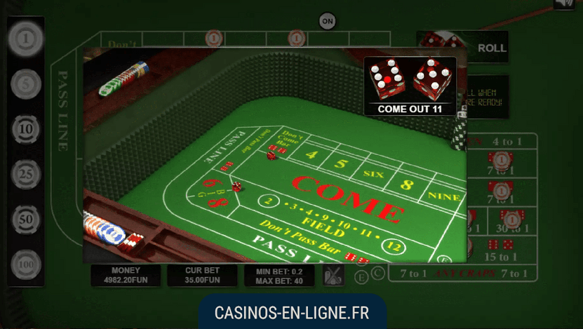 craps screenshot 2