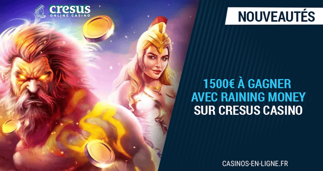 débutez octobre avec le tournoi raining money sur cresus casino