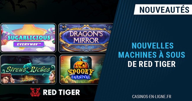 4 machines à sous red tiger à découvrir en décembre