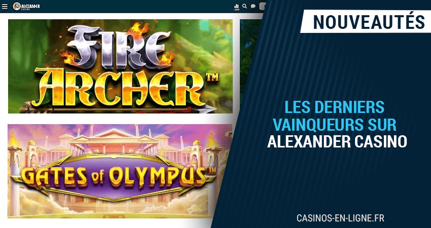 découvrez les derniers vainqueurs sur alexander casino