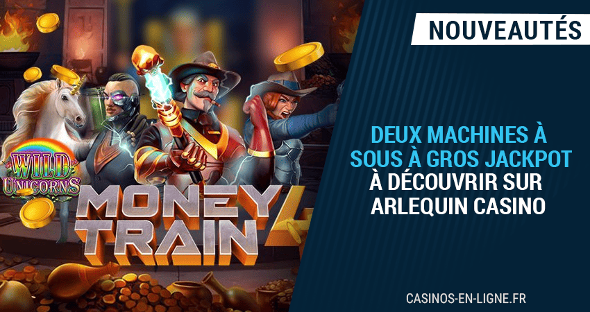 deux slots aux gros jackpots à découvrir en septembre sur arlequin casino