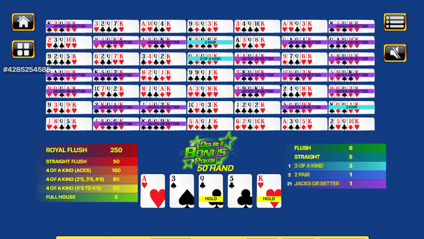 double bonus poker screenshot 2