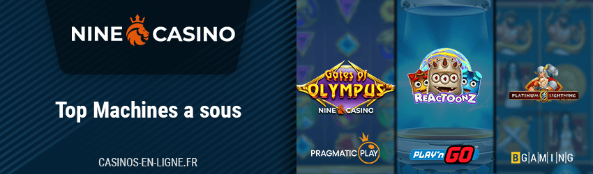 jeux disponinles sur nine casino