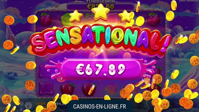 gros gains sur la machine a sous sweet bonanza