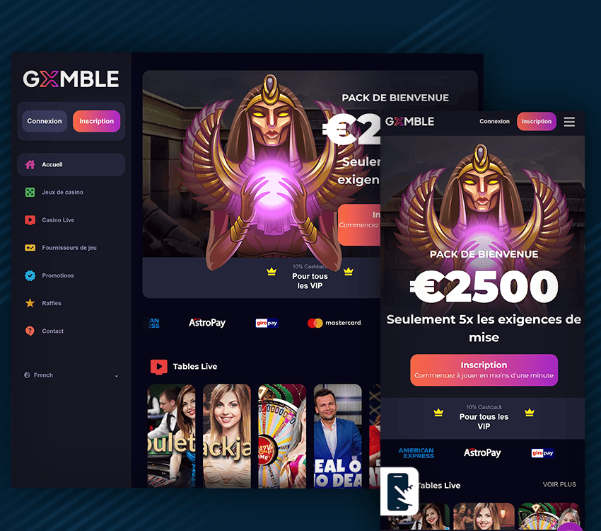 gxmble casino bonus bienvenue