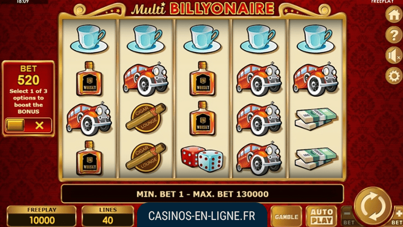 interface du jeu multi billyonaire