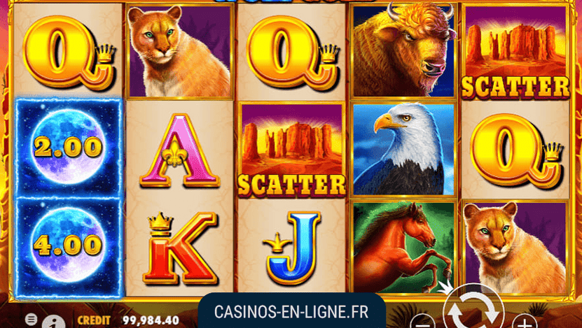 interface du jeu wolf gold power jackpot