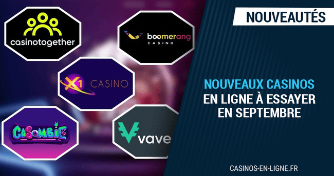 jouez à vos jeux préférés en septembre sur ces 5 nouveaux casinos en ligne