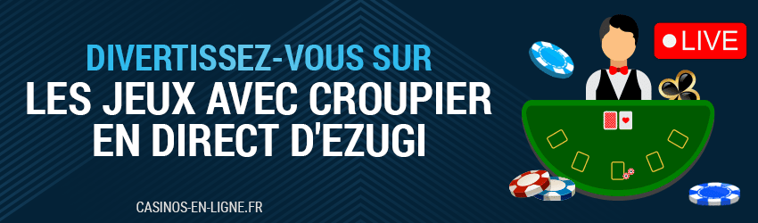 jeux avec croupier en direct de ezugi