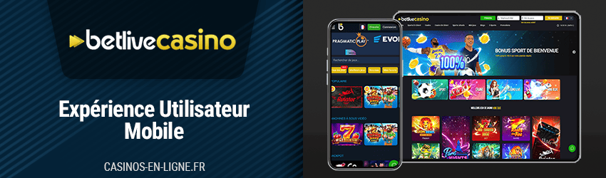 version mobile de betlive casino