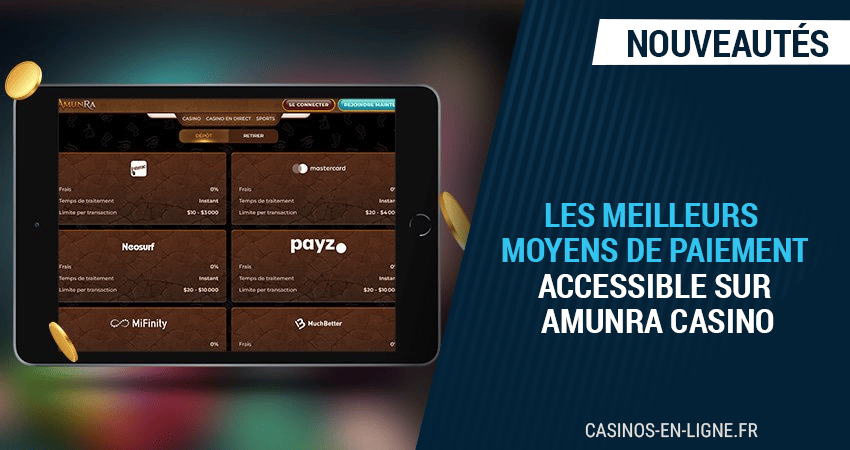 moyens de transactions fiables à découvrir cet été sur amunra casino