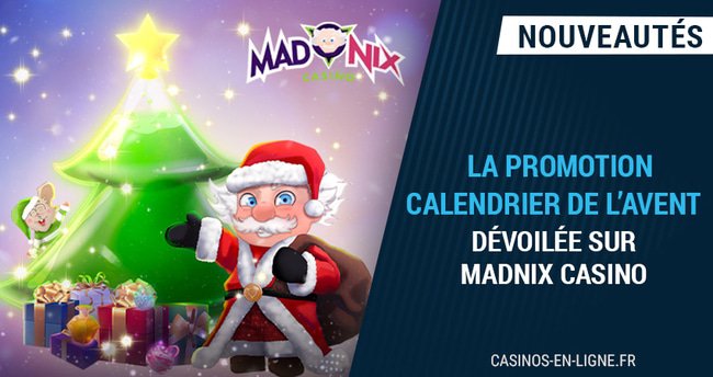 participez à la promo calendrier de l'avent sur madnix casino