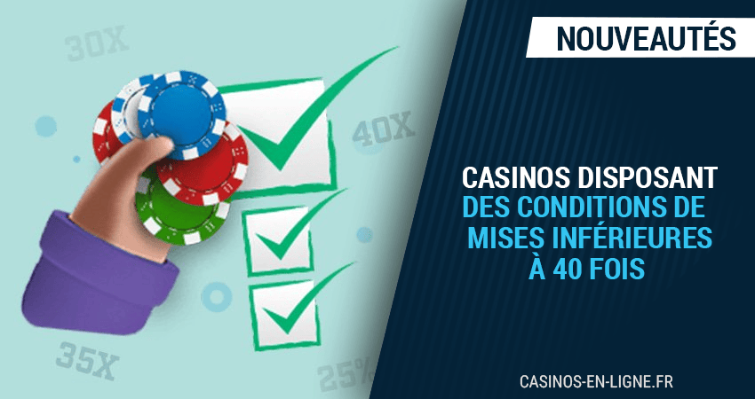 profitez des casinos en ligne à conditions de mise de moins de 40x en août