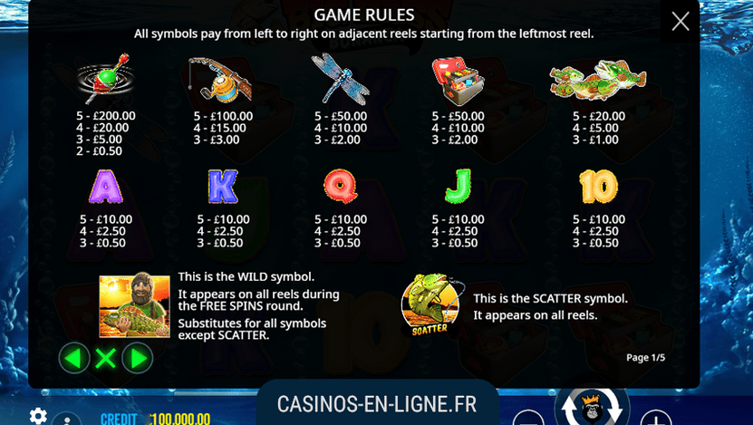 regle du jeu big bass bonanza